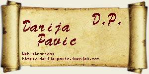 Darija Pavić vizit kartica